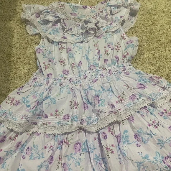 LoveShackFancy x Target Purple Ruffle Mini Dress - Picture 2 of 4